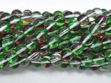 Mystic Aura Quartz-Red, Green, 8mm, Round, 14.5 Inch-BeadBasic