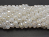 Mystic Coated White Agate, 8mm Faceted Round-BeadBasic