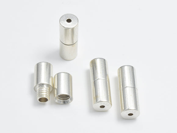 1pc 925 Sterling Silver Screw Clasp, 11x4mm-BeadBasic