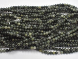 Green Line Quartz, 4mm (4.8mm) Round Beads-BeadBasic