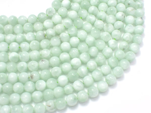 Green Angelite Beads, 6mm, Round, 15 Inch-BeadBasic