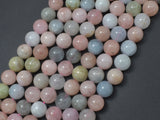 Beryl Beads, Aquamarine, Morganite, Heliodor, 10mm, Round-BeadBasic