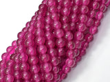 Jade Beads-Fuchsia, 6mm (6.3mm) Round Beads-BeadBasic