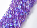 Mystic Aura Quartz-Purple, 8mm (8.5mm) Round Beads-BeadBasic