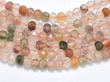 Mixed Rutilated Quartz Beads, 2.2x3mm Micro Faceted Rondelle-BeadBasic