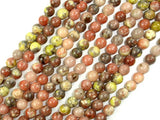 Spicy Jasper Beads, Plum Blossom Jasper, 6mm Round Beads-BeadBasic