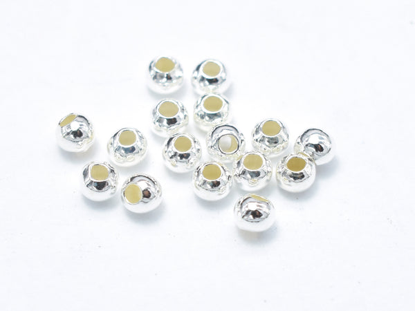 2 Piece Set of Sterling Silver Smooth Round Bead Spacer Stoppers –  100Sterling