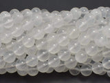 White Moonstone Beads, 8mm (8.3mm) Round-BeadBasic