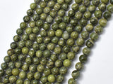 Alligator Skin Jasper Beads, Green Brecciated Jasper, Round, 6mm-BeadBasic