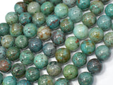 Chrysocolla-Natural , 10mm Round Beads-BeadBasic