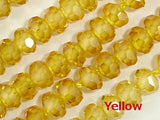 CZ beads, Faceted Rondelle 3.5x4mm-BeadBasic