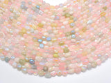 Mystic Coated Beryl, Aquamarine, Morganite, Heliodor, AB Coated, 6x8 Nugget-BeadBasic