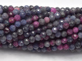 Blue Sapphire, Ruby, 3mm (2.8mm) Micro Faceted Round-BeadBasic