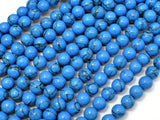 Howlite Turquoise Beads, Blue, 6mm Round Beads-BeadBasic