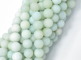 Matte Amazonite Beads, Round, 8mm-BeadBasic