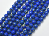 Shell Turquoise Howlite-Dark Blue, 6mm (6.5mm)-BeadBasic