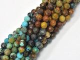 Natural Turquoise, 4mm (4.5mm), Micro Faceted Round-BeadBasic