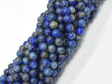 Natural Lapis Lazuli, Blue 6mm Round Beads-BeadBasic