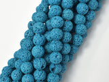 Blue Lava Beads, 8mm (8.6mm) Round Beads-BeadBasic