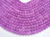 Jade - Purple, 8mm Round Beads, 14.5 Inch-BeadBasic