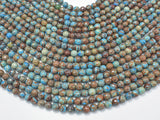 Blue Calsilica Jasper Beads, 6mm Faceted Round Beads-BeadBasic