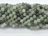 Green Rutilated Quartz Beads, 6mm Round Beads-BeadBasic