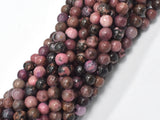 Rhodonite Beads, Round, 6mm (6.5mm)-BeadBasic
