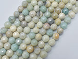 Mystic Coated Amazonite, 8mm (8.5mm) Faceted, AB Coated-BeadBasic