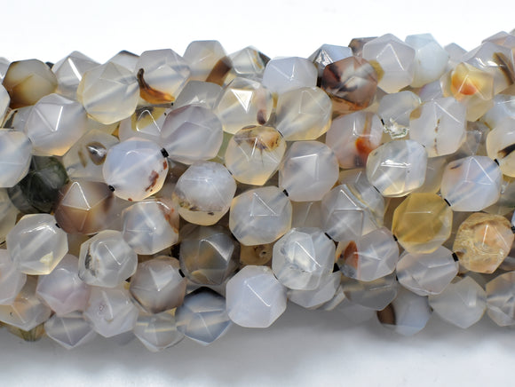 Agate Beads, 8mm Star Cut Faceted Round-BeadBasic