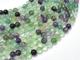 Fluorite Beads, Rainbow Fluorite, 6mm Round-BeadBasic