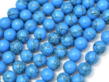 Howlite Turquoise Beads, Blue, 10mm Round Beads-BeadBasic