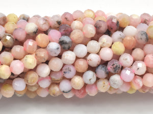 Pink Opal Beads, 3.4mm Micro Faceted-BeadBasic