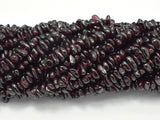 Red Garnet Beads, Pebble Chips, 4mm -7mm-BeadBasic