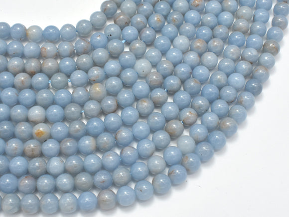 Angelite Beads, 6mm Round Beads-BeadBasic