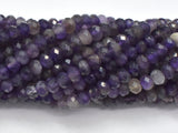 Amethyst Beads, 4x6mm Faceted Rondelle-BeadBasic