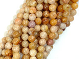 Pink Moss Agate Beads, 6mm Round Beads-BeadBasic