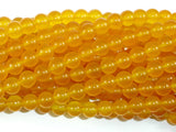 Jade Beads, Yellow, 8mm Round Beads-BeadBasic