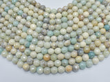 Mystic Coated Amazonite, 8mm (8.5mm) Faceted, AB Coated-BeadBasic