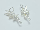 1pc 925 Sterling Silver Charms, Fairy Charms, 20x8mm-BeadBasic