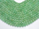 Green Aventurine Beads, 8mm Faceted Round Beads-BeadBasic