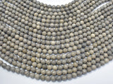 Gray Banded Jasper, 6mm (6.2mm) Round-BeadBasic