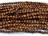 Black Rosewood Beads, 8mm Round Beads, 33 Inch-BeadBasic