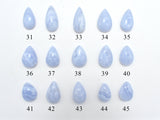 Blue Lace Agate Cabochon, Teardrop, Approx. (11-16)mmx(14-24)mm, Size vary-BeadBasic