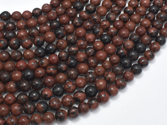 Mahogany Obsidian Beads, Round, 6mm-BeadBasic