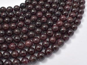 Red Garnet Beads, 7.8-8mm, Round Beads-BeadBasic