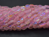 Mystic Coated Rose Quartz, AB Coated, 6x9mm Nugget-BeadBasic