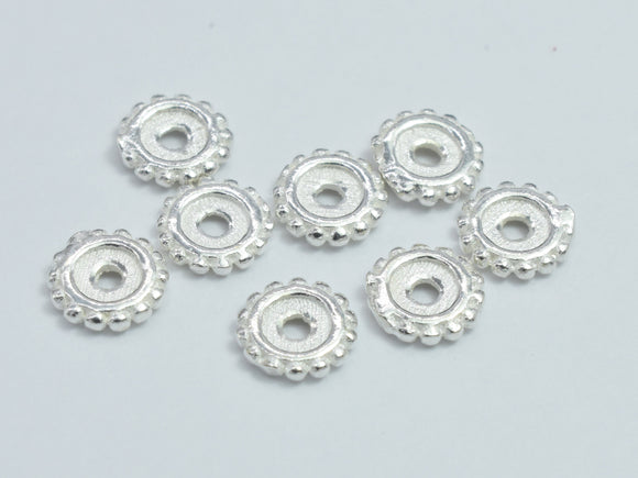 20pcs 925 Sterling Silver Beads, 4.8mm Spacer Beads, 4.8x1mm-BeadBasic