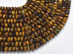 Tiger Eye Beads, 4x6mm Faceted Rondelle-BeadBasic