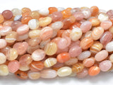 Orange Botswana Agate, 6x9mm Nugget Beads, 15.5 Inch-BeadBasic