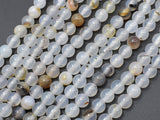 Agate Beads, 6mm (6.3mm) Round Beads, 14.5 Inch-BeadBasic